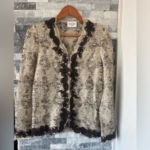 Women’s STIZZOLI Zip Wool Blend Sweater-Brown-Size Medium